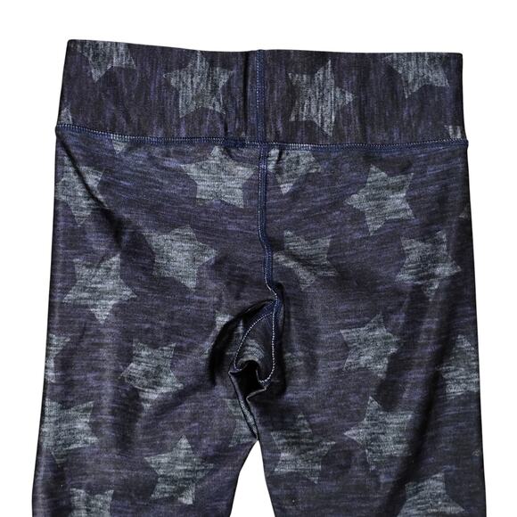 Terez Workout Leggings Size Small Blue and Lighter Blue Stars Print Made in USA - Picture 5 of 7
